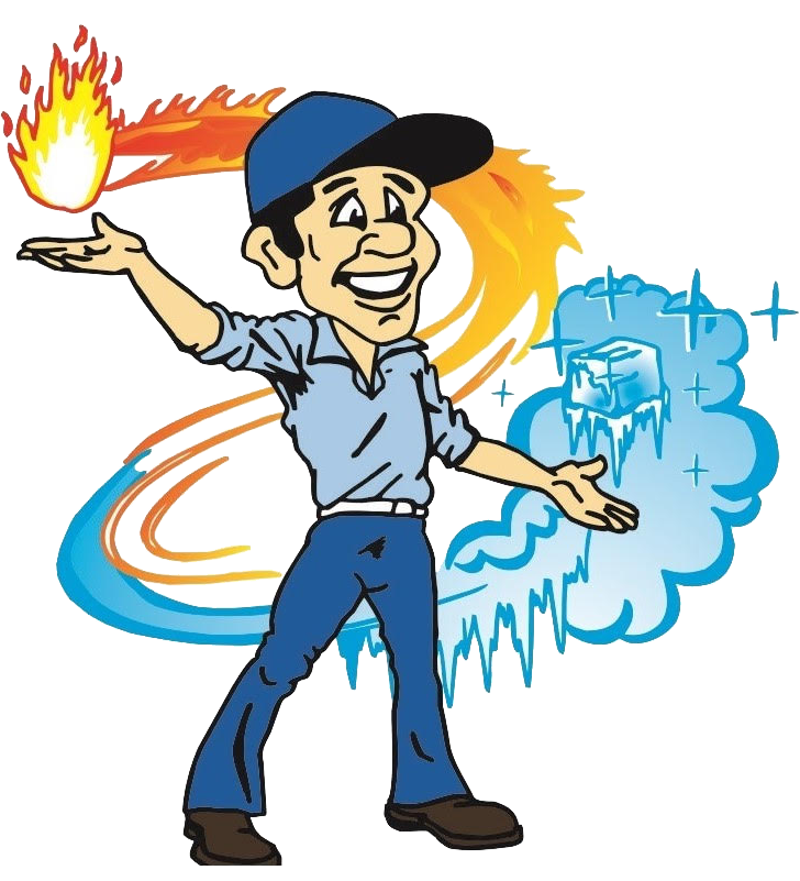 A1 Air Care HVAC Man holding hot and cold – logo large version A1 Air Care HVAC Man holding hot and cold large version
